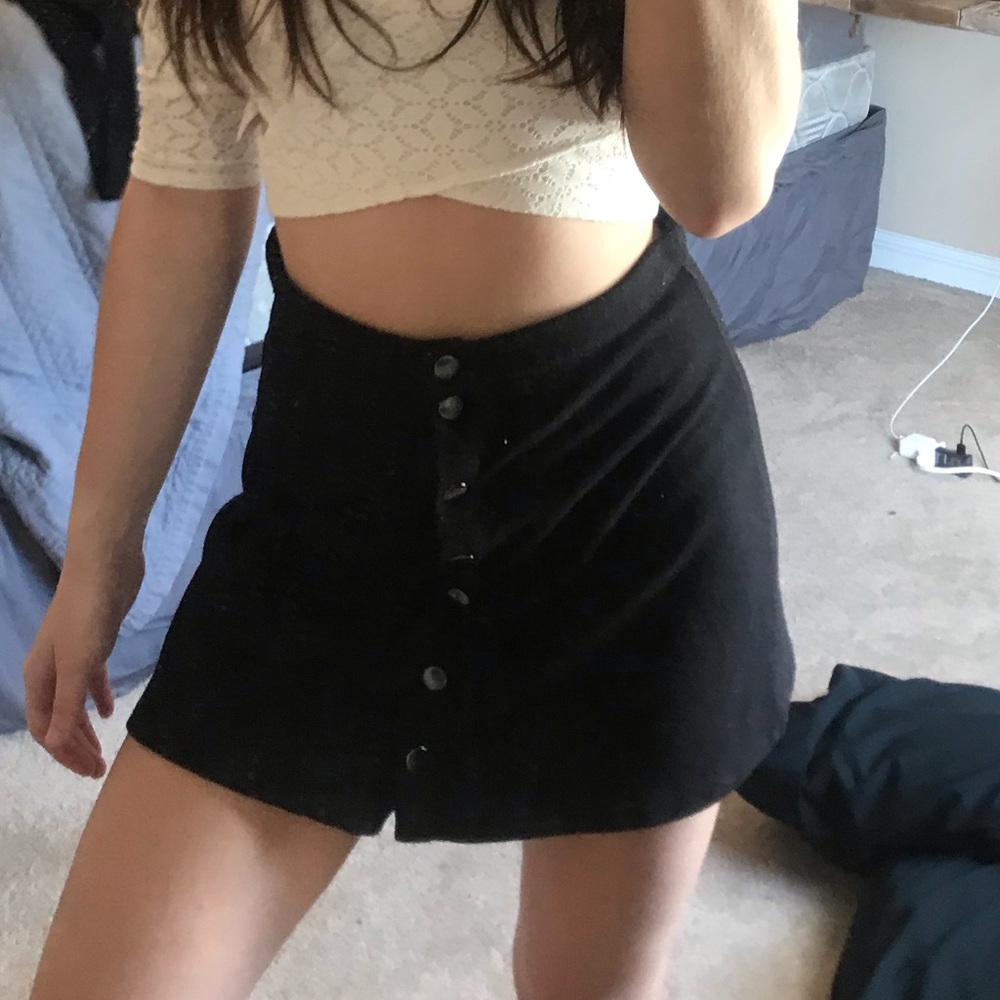 Button up mini skirt